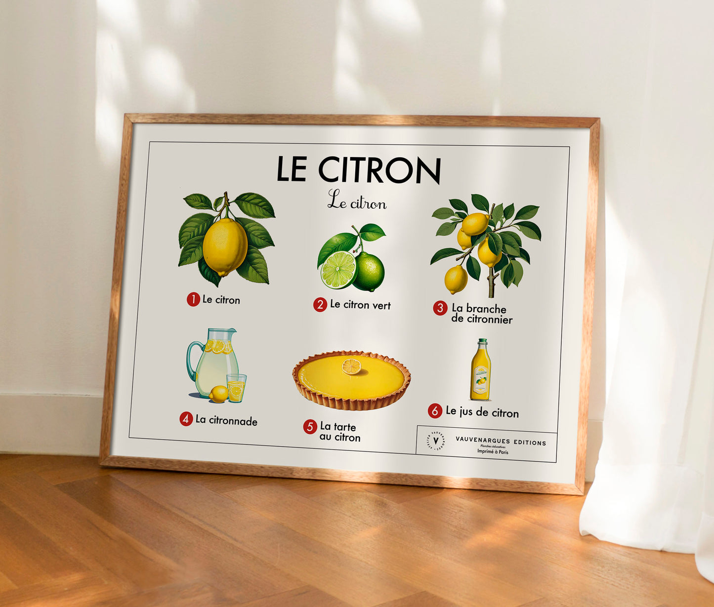 Planche scolaire - Le citron
