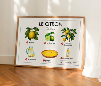 Planche scolaire - Le citron