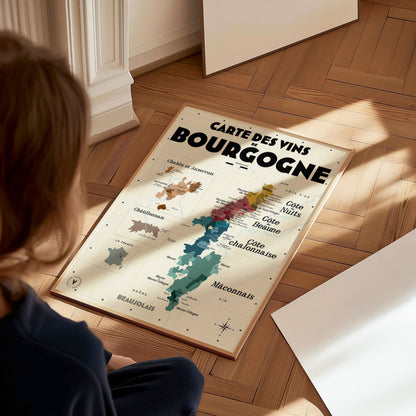 Carte des vins de Bourgogne