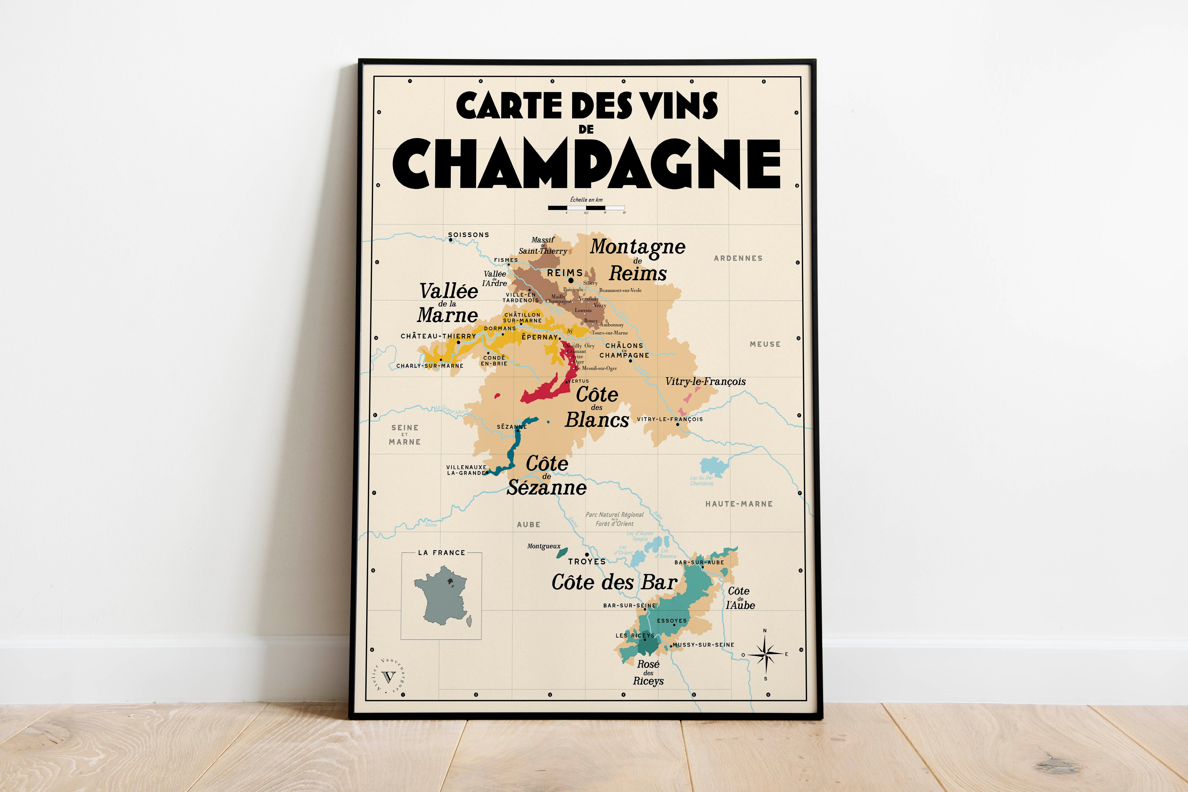 Carte des vins de Champagne
