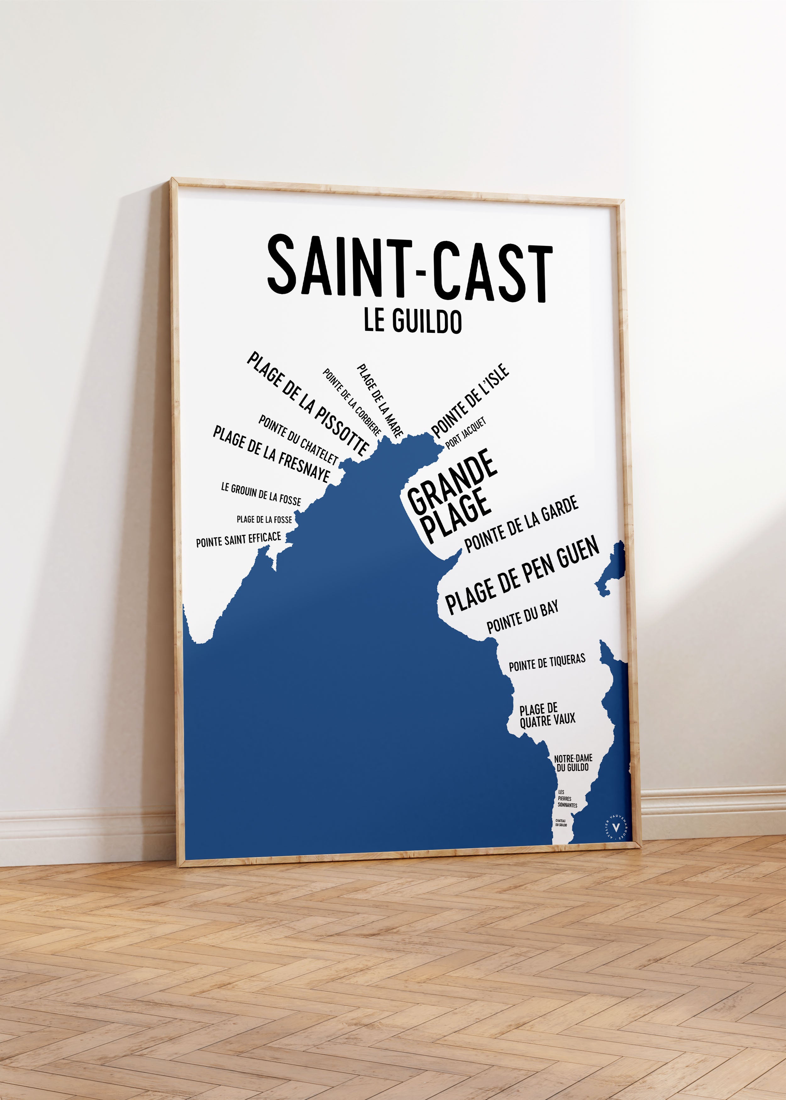 Carte de Saint Cast - Affiche 30x40 cm