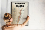 Charger l&#39;image dans la galerie, Carte des vins d&#39;Alsace - Affiche 30x40 ou 50x70 cm

