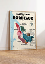 Charger l&#39;image dans la galerie, Carte des vins de Bordeaux - Affiche 30x40 ou 50x70 cm
