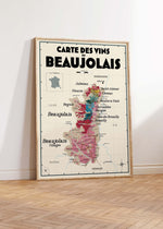 Charger l&#39;image dans la galerie, Carte des vins du Beaujolais - Affiche 30x40 ou 50x70 cm
