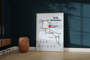 Carte scolaire de Noirmoutier - Affiche 30x40 cm