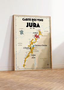 Carte des vins du Jura - Affiche 30x40 ou 50x70 cm