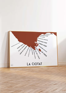 Carte de La Ciotat - Affiche 30x40 cm