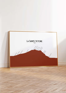 Carte de la Sainte-Victoire - Affiche 30x40 cm