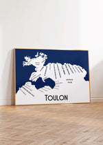 Charger l&#39;image dans la galerie, Carte de Toulon - Affiche 30x40 cm
