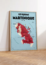 Charger l&#39;image dans la galerie, Carte des Rhums de Martinique - Affiche 30x40 ou 50x70 cm
